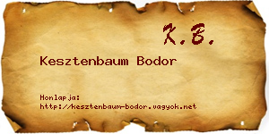 Kesztenbaum Bodor névjegykártya